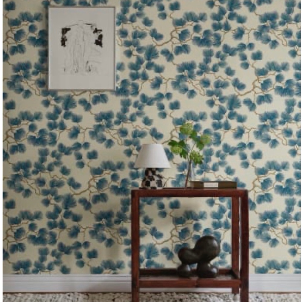 Sandberg Botanical Wallpaper in Pine Blue